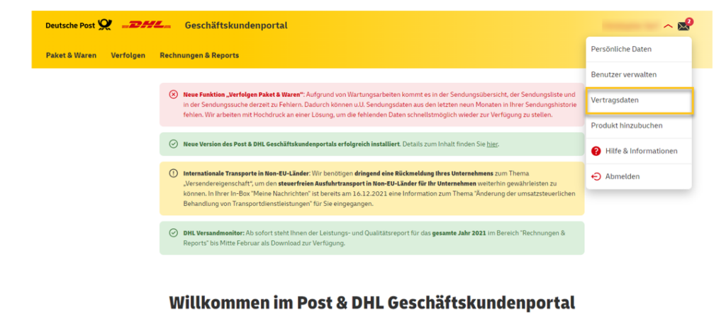 JTL Shippinglabels Internationale Warenpost 001 Geschäftkundenportal