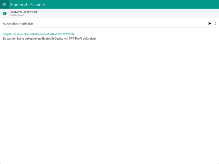 JTL WMS Mobile Einstellungen 004 Einstellungen Bluetooth