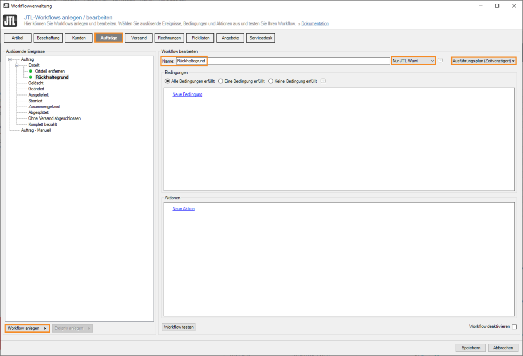 Jtl Wawi Workflows 007 Ortsnamen Pruefen Workflow2 Workflow Erstellen
