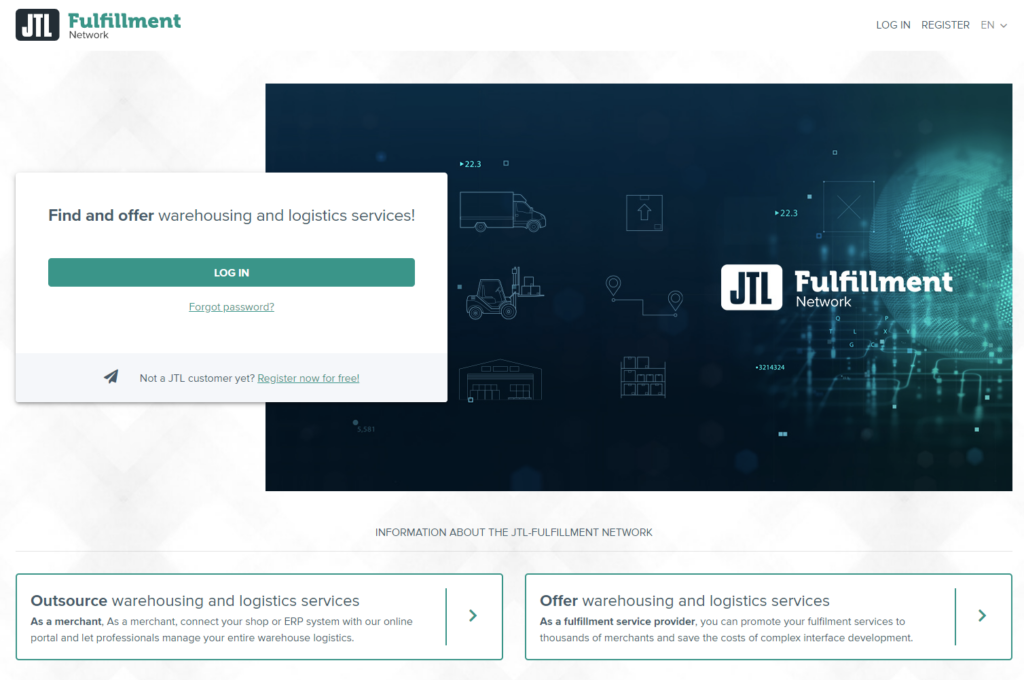 Login to the JTL-Fulfillment Network