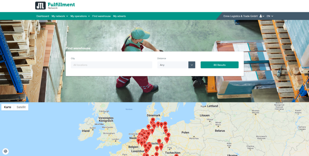 Looking for warehouses in the JTL-Fulfillment Network