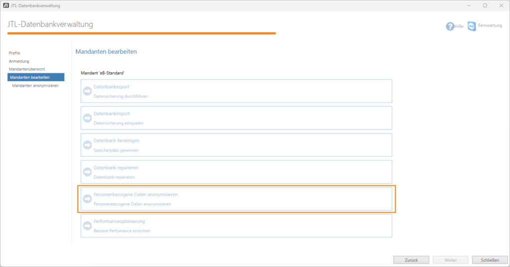 Personenbezogene Daten Anonymisieren Datenbank Mandanten Bearbeiten