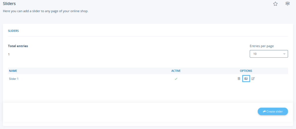 Adding slides to sliders in JTL-Shop 5