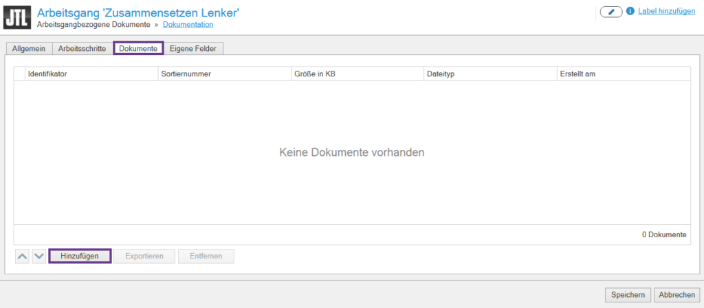 Arbeitsgänge anlegen – JTL-Guide