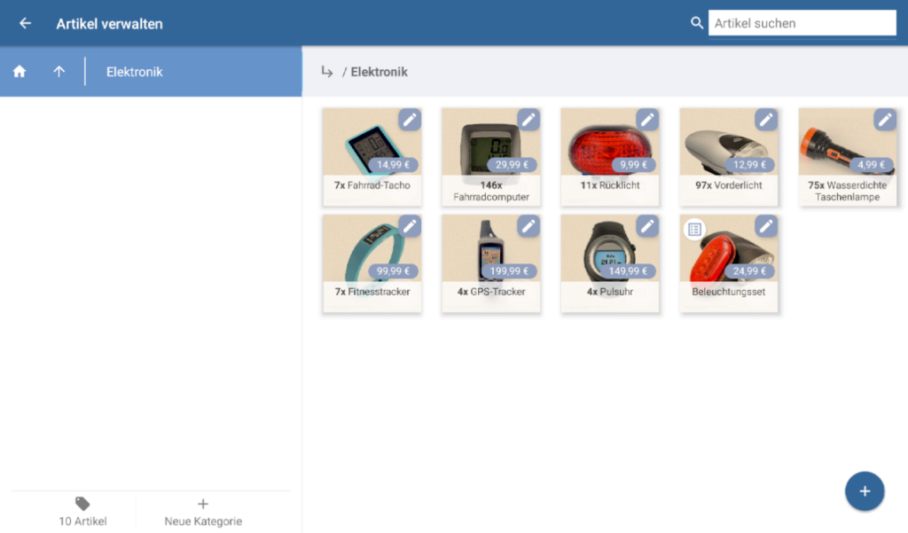 Artikelübersicht in JTL-POS