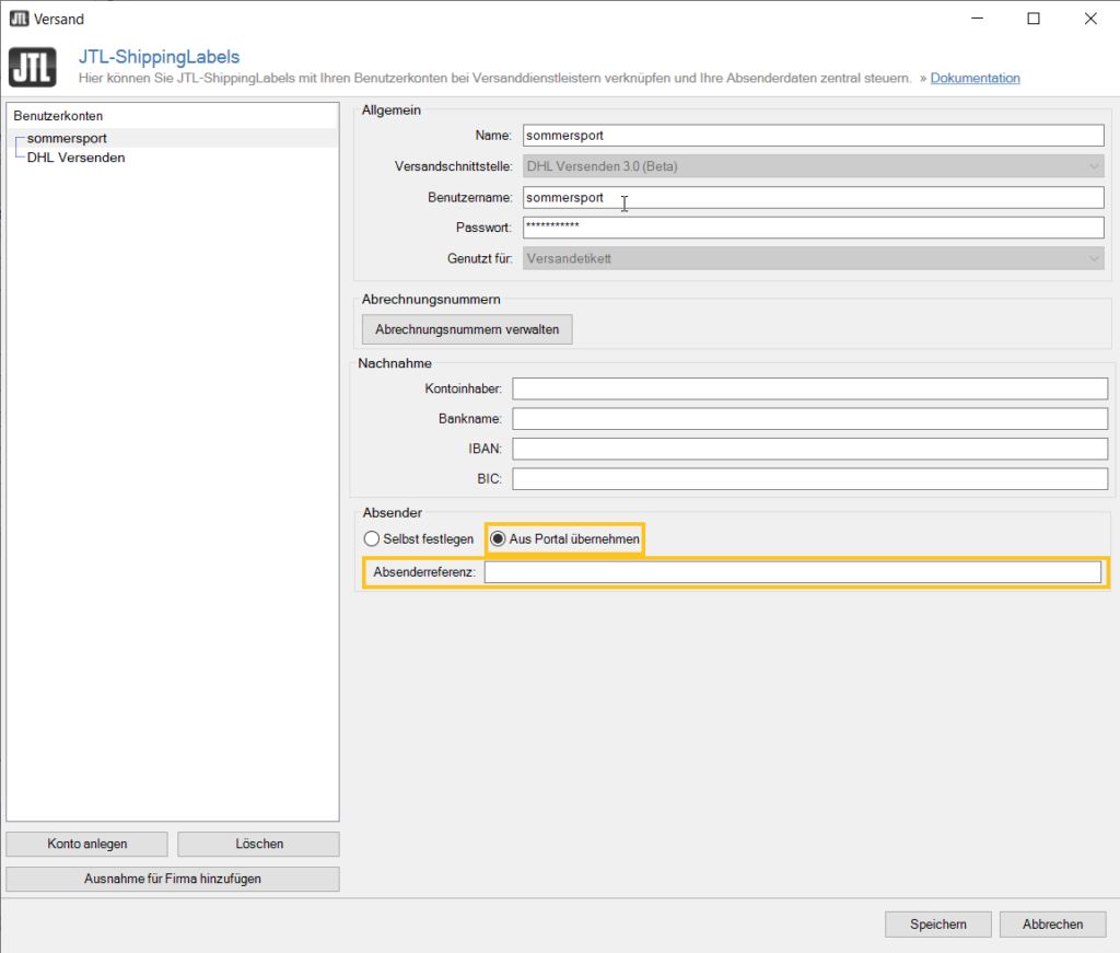 JTLShippingLabels für DHL Paket / DHL Versenden 3.0 einrichten JTLGuide