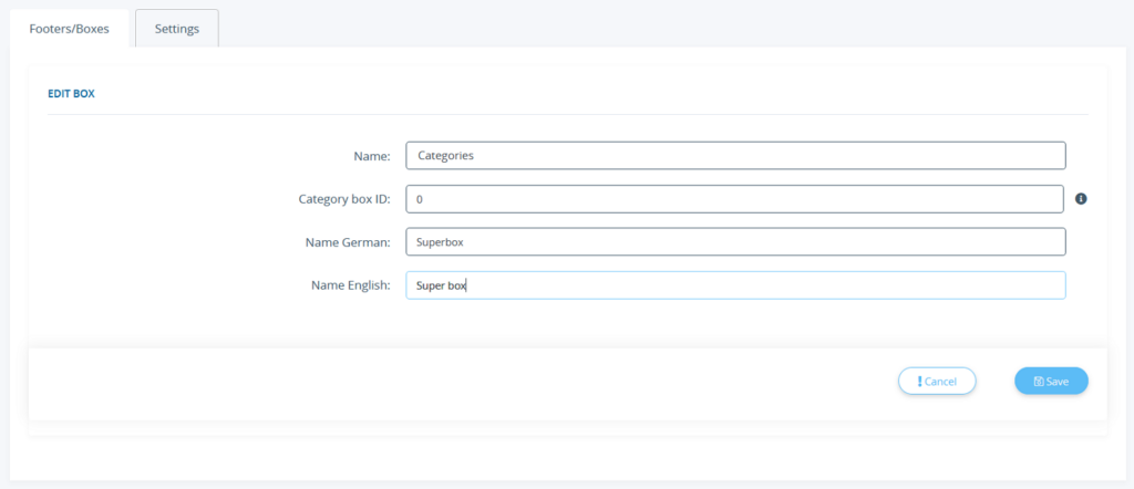 Adding and editing a category box in JTL-Shop 5