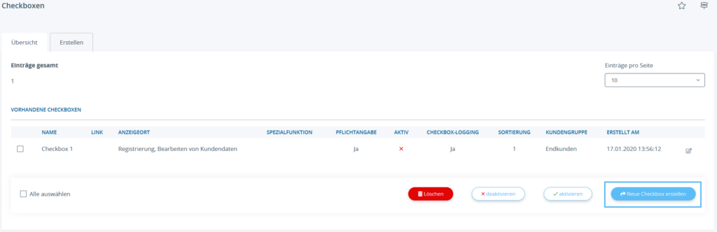 Checkboxen verwalten in JTL-Shop 5
