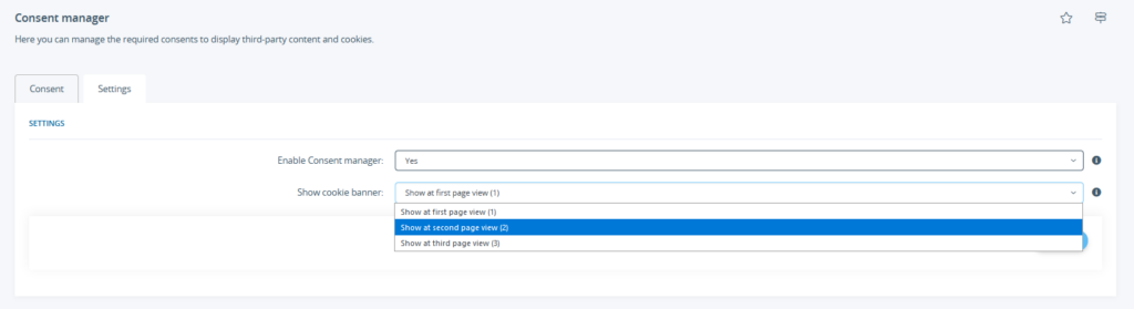 Display options in the Consent manager of JTL-Shop 5