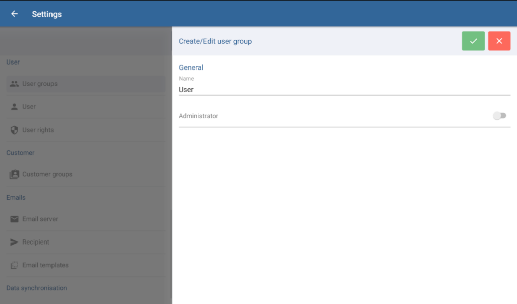 Specifying the name of a new user group