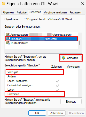 Dateiberechtigungen
