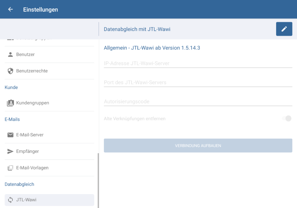 Datenabgleich mit JTL-Wawi in JTL-POS einrichten