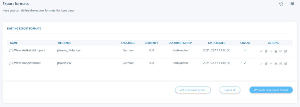 Export format for Google Shopping in JTL-Shop