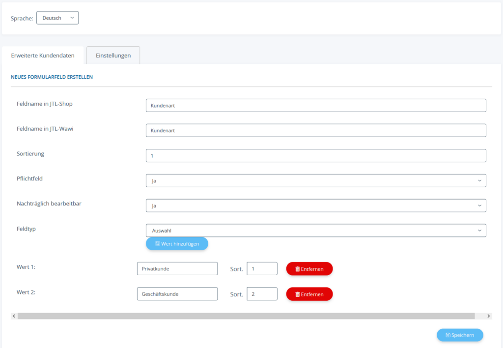 Erstellen eines eigenen Formularfeldes zur Abfrage erweiterter Kundendaten in JTL-Shop 5