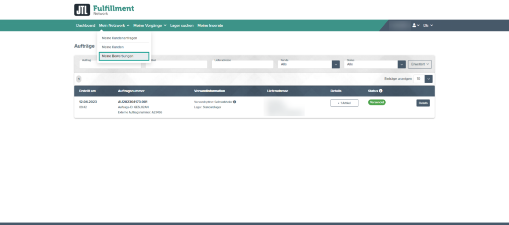 Fulfillment Matchmaker Als Fulfiller Navigation