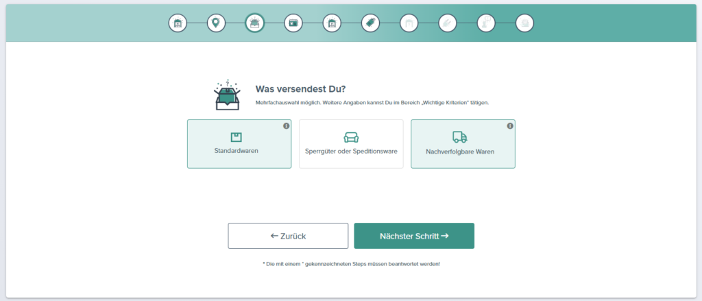 Fulfillment Matchmaker Schritt 3 Ware