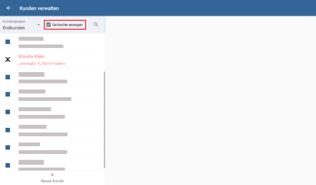Gelöschte Kunden in JTL-POS anzeigen