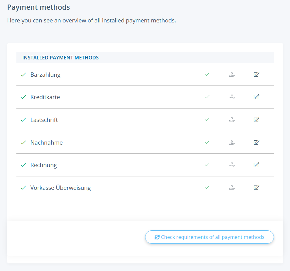 Setting up payment methods – JTL-Guide