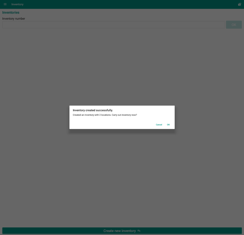 Wms Mobile Inventory 012 Start inventory