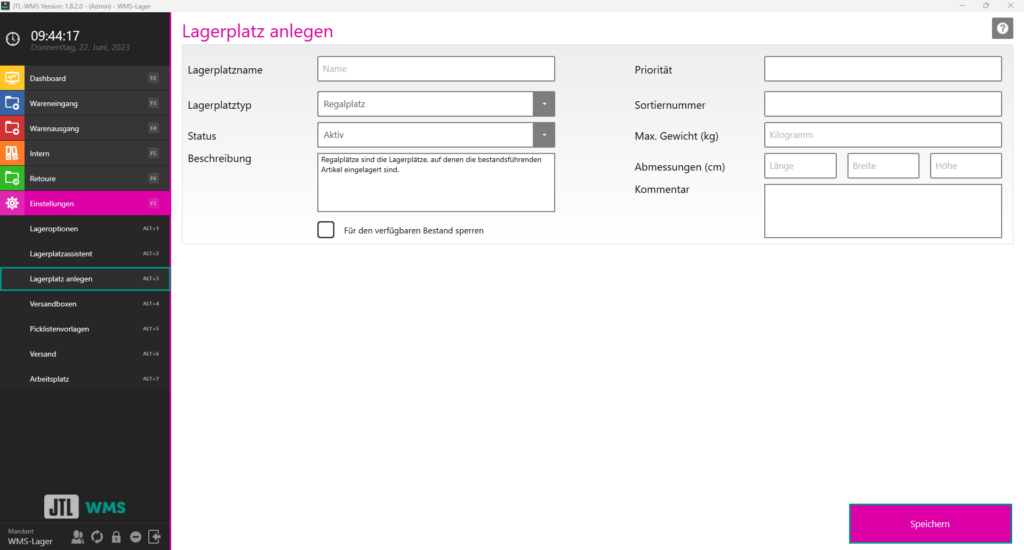 WMS-Lager erstellen und einrichten – JTL-Guide
