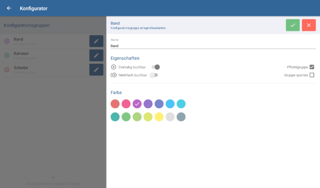 Konfigurationsgruppe in JTL-POS anlegen/bearbeiten