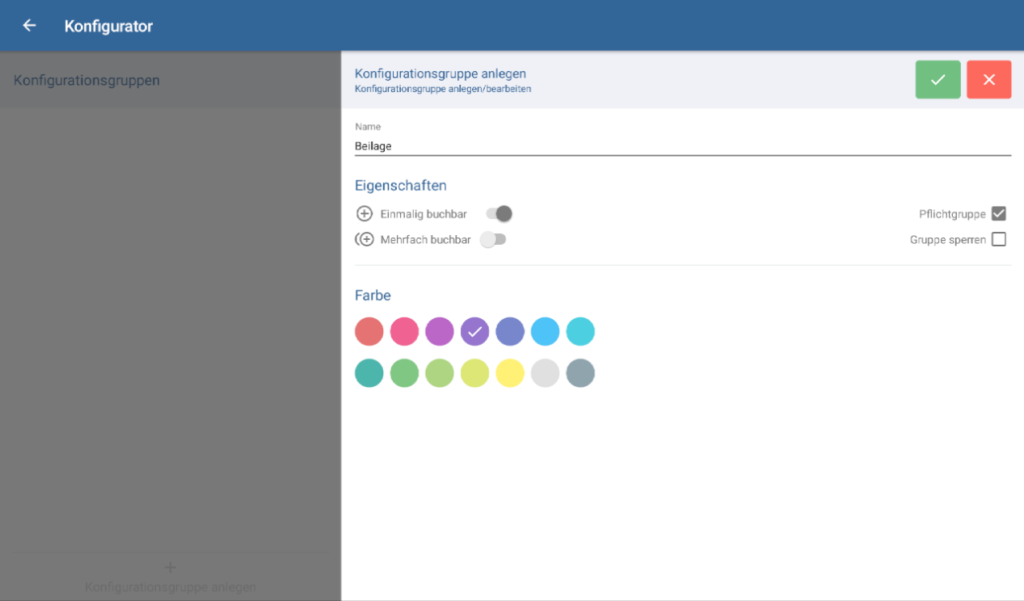 Fertige Konfigurationsgruppe in JTL-POS
