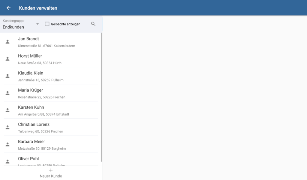 Kunden verwalten in JTL-POS