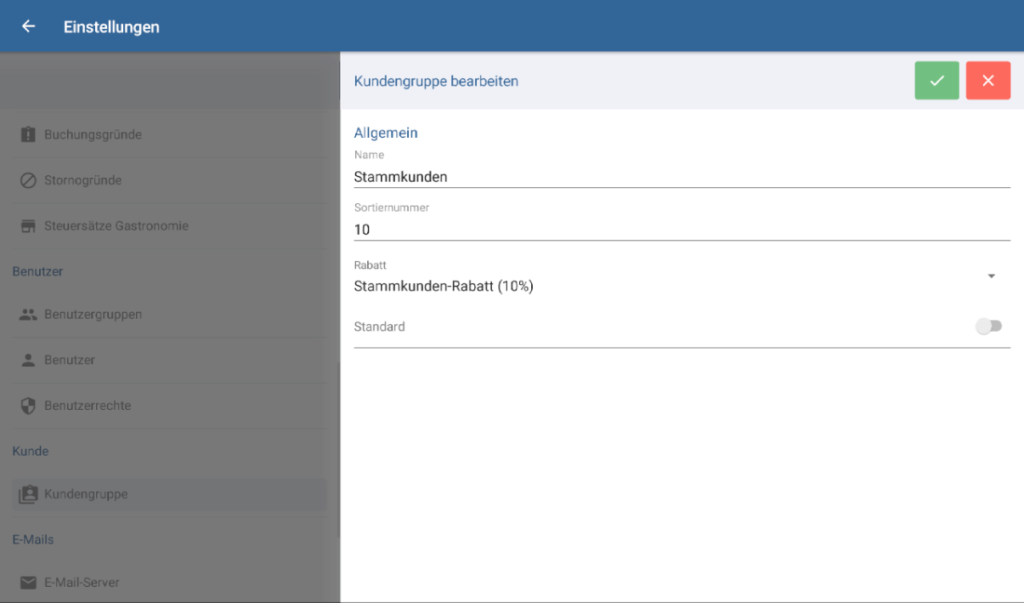 Kundengruppe in JTL-POS bearbeiten