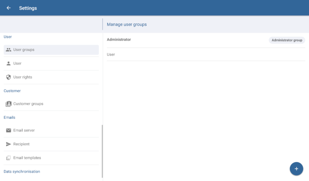 Managing user groups in JTL-POS