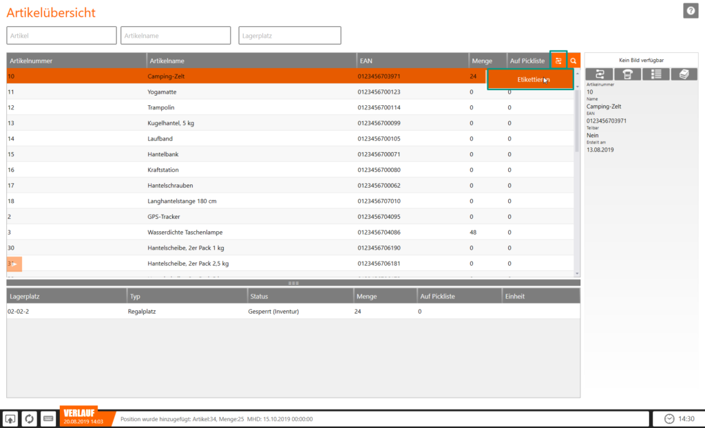 Manuellen Workflow in JTL-WMS ausführen
