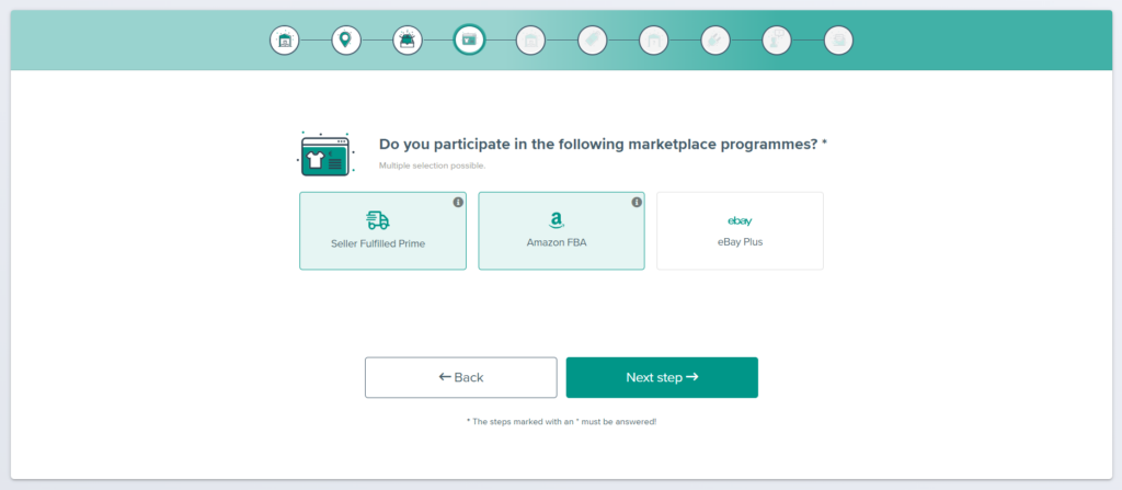 Fulfillment Matchmaker Step 4 Marketplace programmes