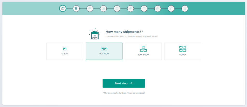 Fulfillment Matchmaker Step 1 Shipments