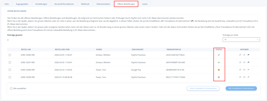 paypal-checkout-plugin-offene-Bestellungen-status