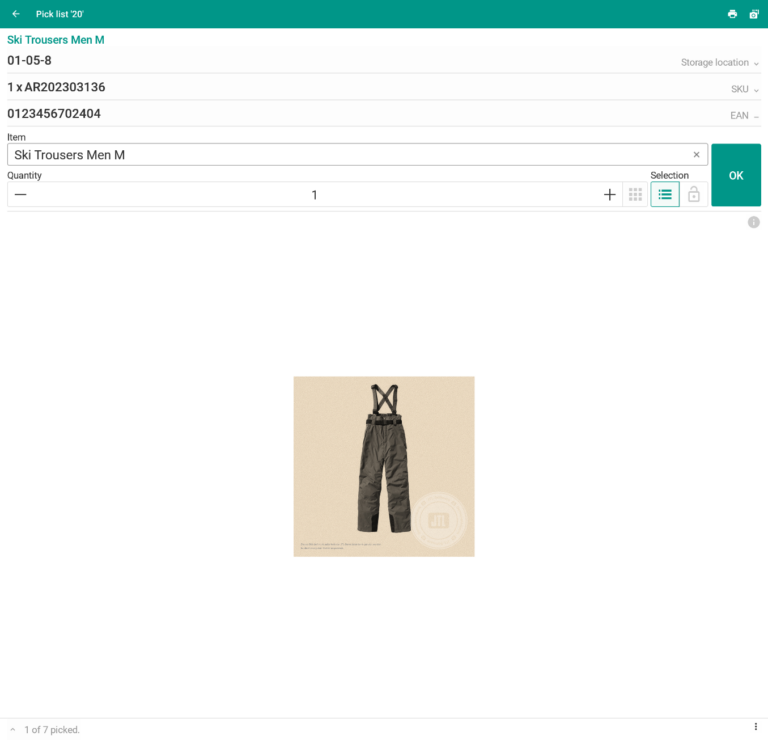 Wms Mobile Pick-to-box Confirm item