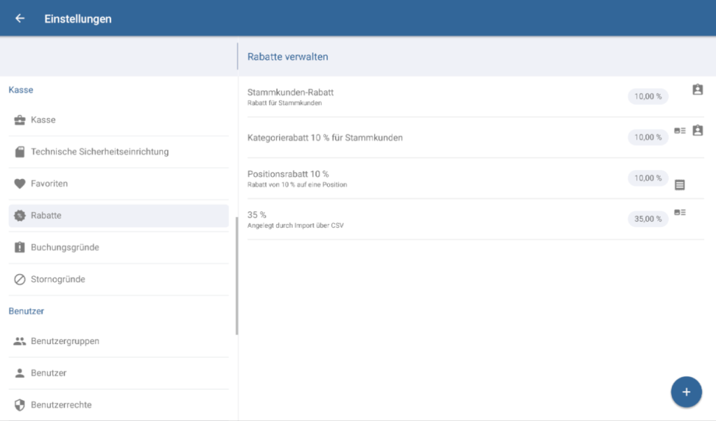 Rabatte verwalten in JTL-POS