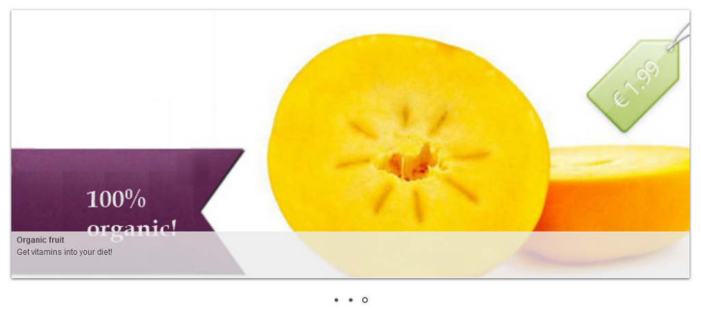 View of slides in the front end of JTL-Shop 5