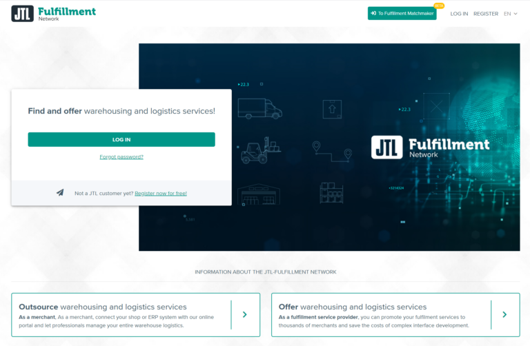 Registering for the JTL-Fulfillment Network