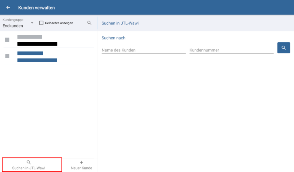 Kunden aus JTL-Wawi in JTL-POS laden