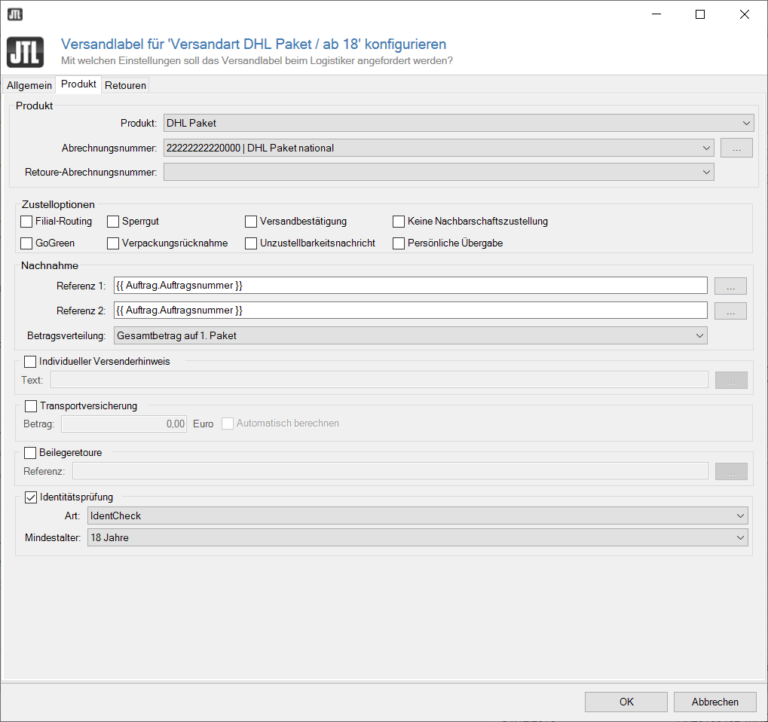 JTLShippingLabels für DHL Paket / DHL Versenden 3.0 einrichten JTLGuide