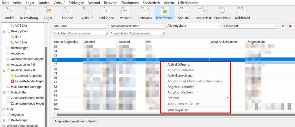 Weitere Verkaufskanaele Ordner Angebote Kontextmenue Jtl Eazyauction
