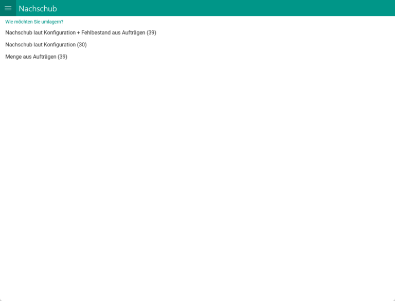 Wms Mobile Artikel Nachschubbereich 006 Nachschubkonfiguration