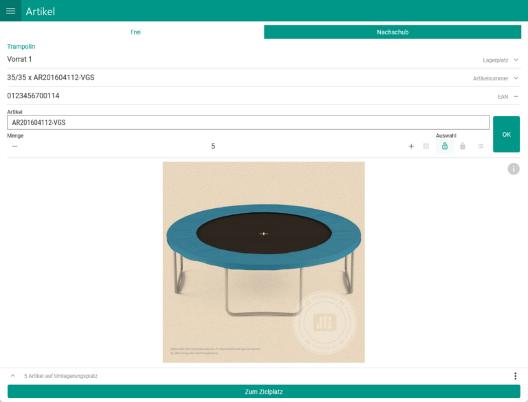Wms Mobile Artikel Nachschubbereich 008 Artikel Umlagern