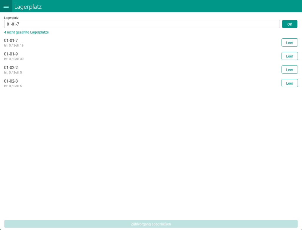Wms Mobile Inventur 003 Lagerplatz Waehlen