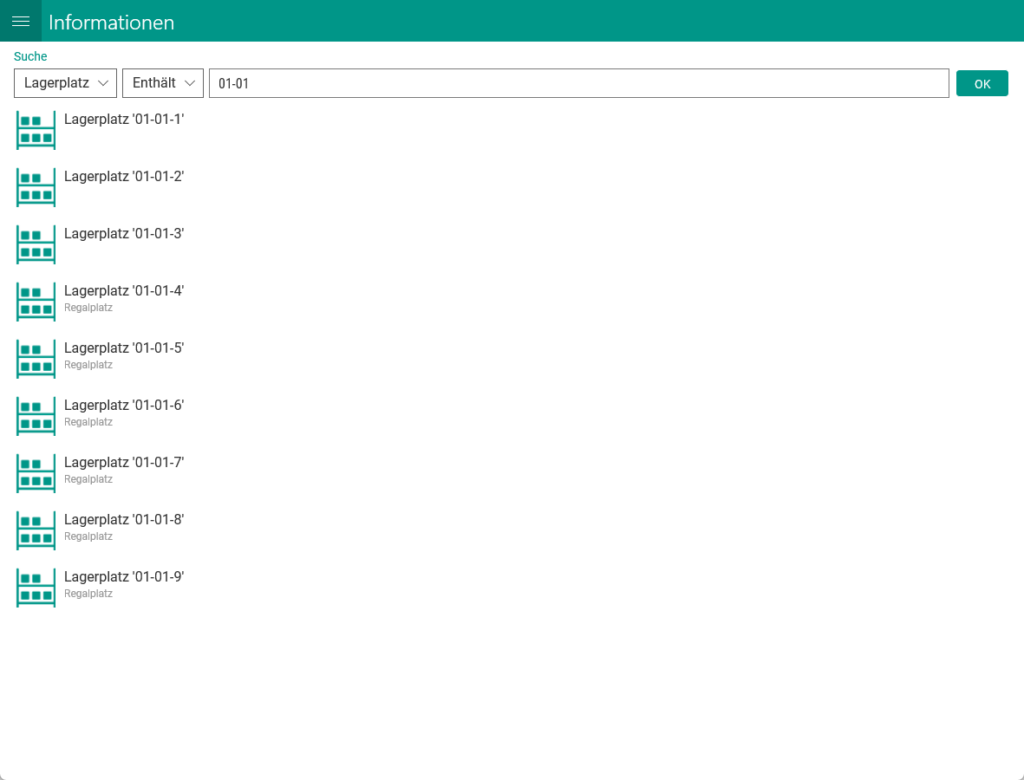 Wms Mobile Inventur 014 Informationen Lagerplatz