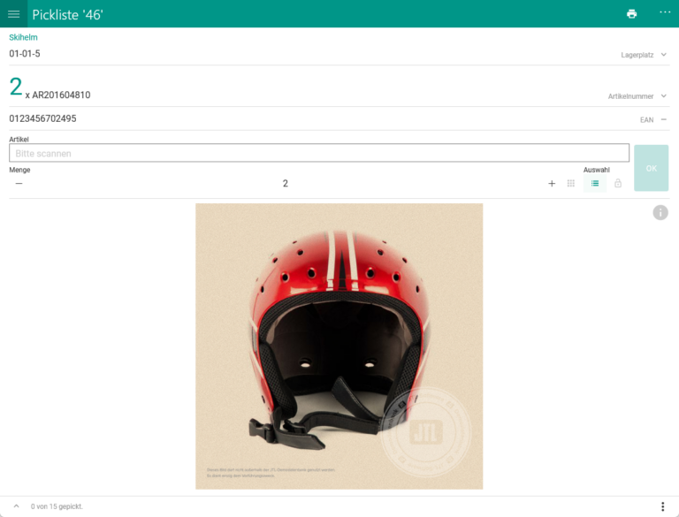 Wms Mobile Rollende Kommissionierung 004 Artikel Bestaetigen