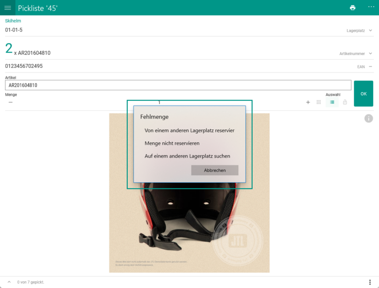 Wms Mobile Sammelkommissionierung 010 Sonderfall Fehlmenge