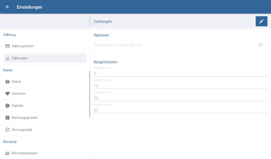 Einstellungen zu Zahlungen in JTL-POS verwalten